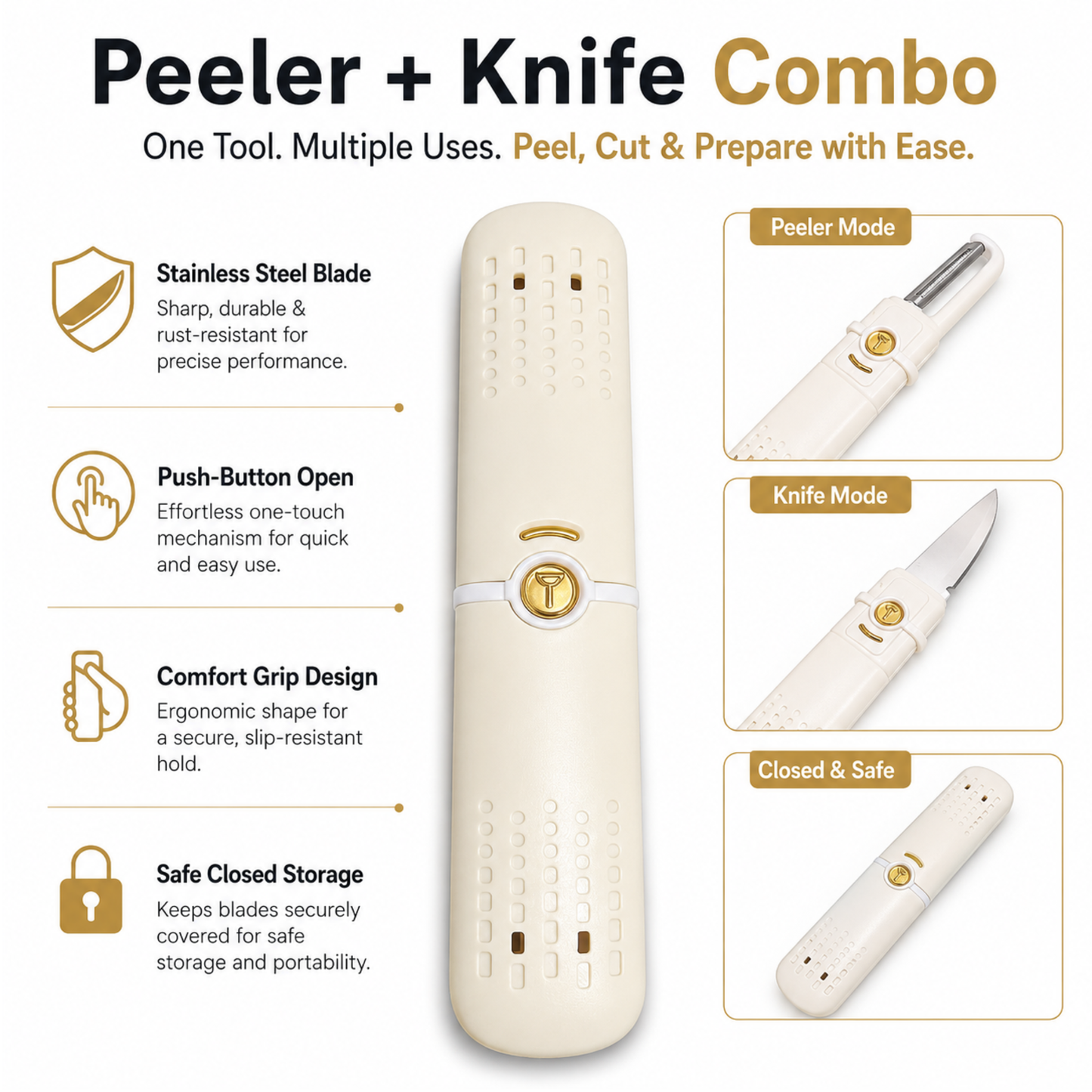 2-in-1 Vegetable Peeler and Knife – Dhar's Enterprise