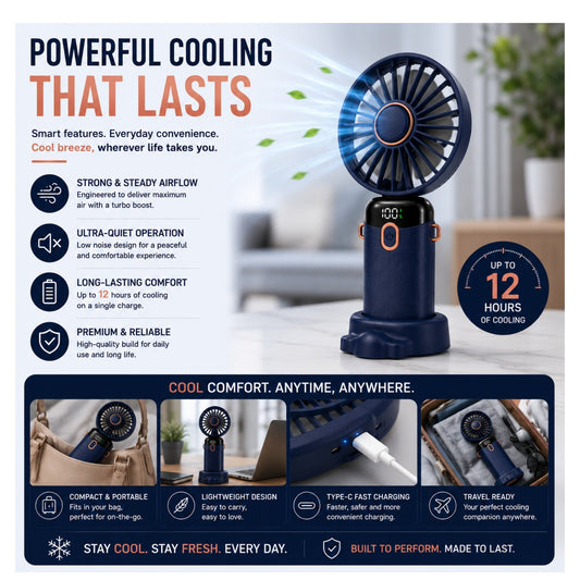 3-in-1 Foldable Fan cooling performance image