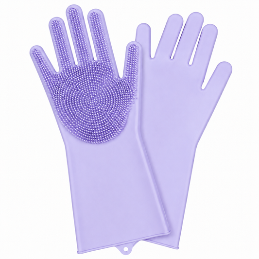 Silicone Dishwashing Gloves with Scrubber – Dhar's Enterprise