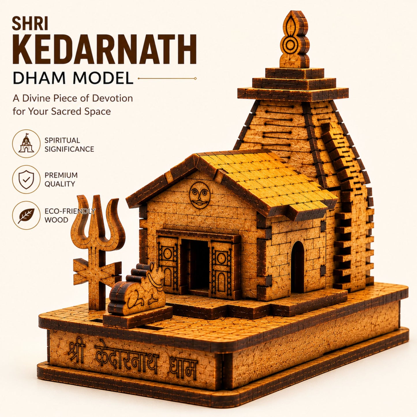 Kedarnath Temple Miniature Idol – Dhar's Enterprise