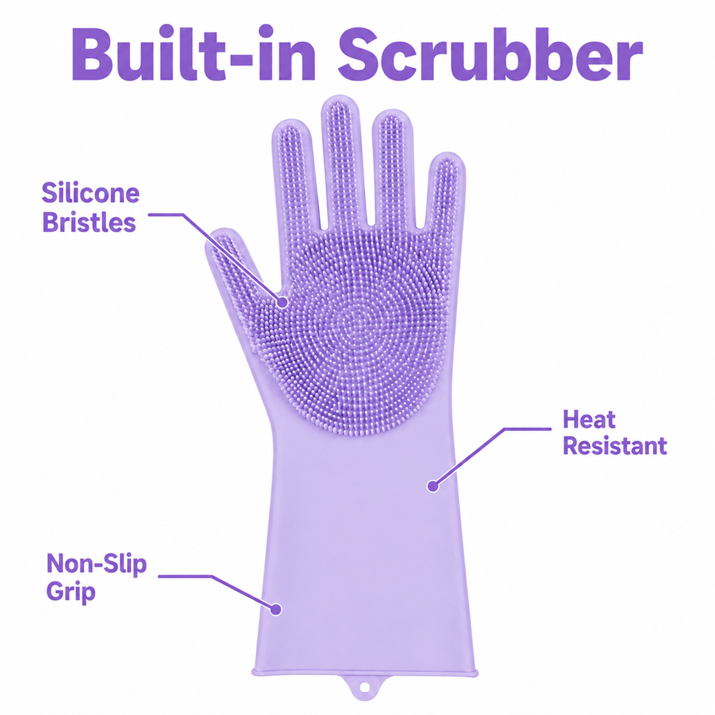 Silicone Dishwashing Gloves with Scrubber – Dhar's Enterprise