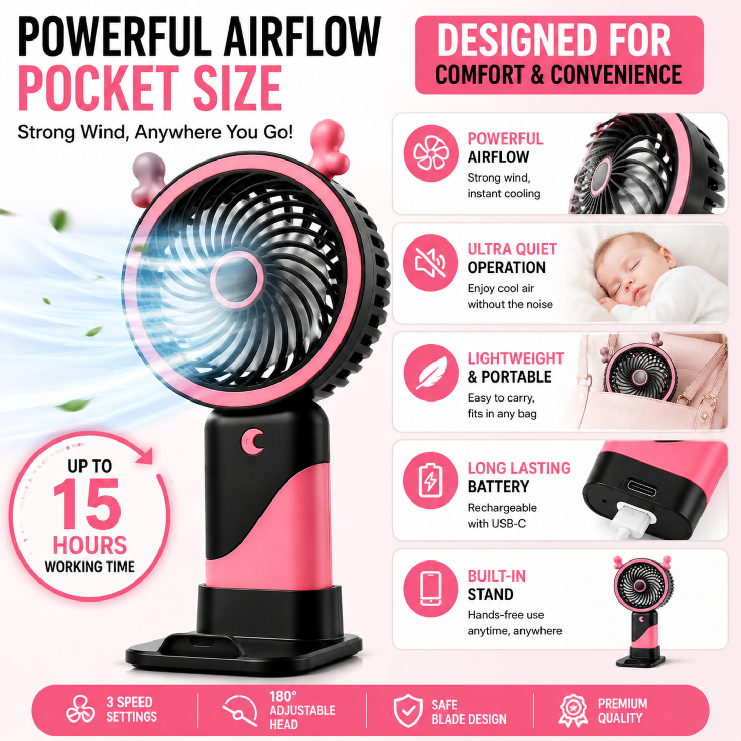 Portable Mini USB Rechargeable Fan – Dhar's Enterprise