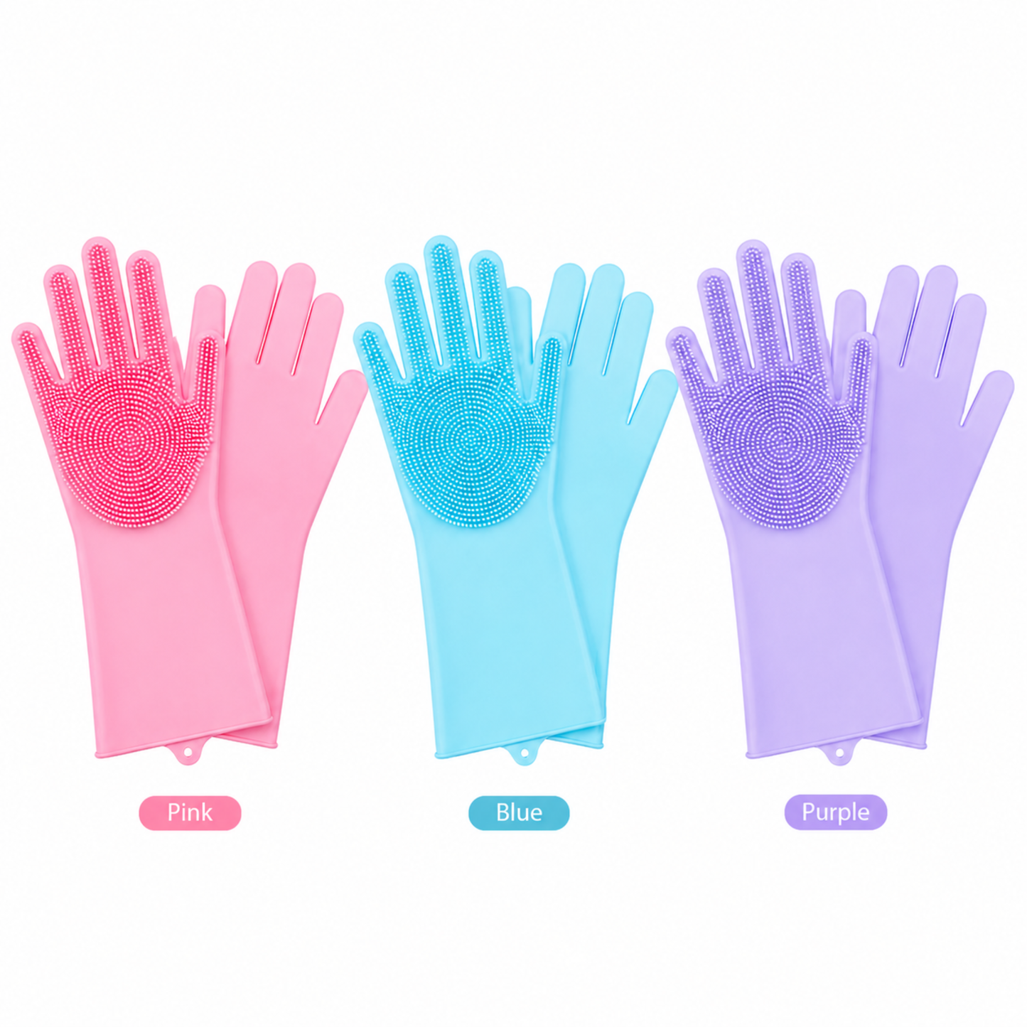 Silicone Dishwashing Gloves with Scrubber – Dhar's Enterprise