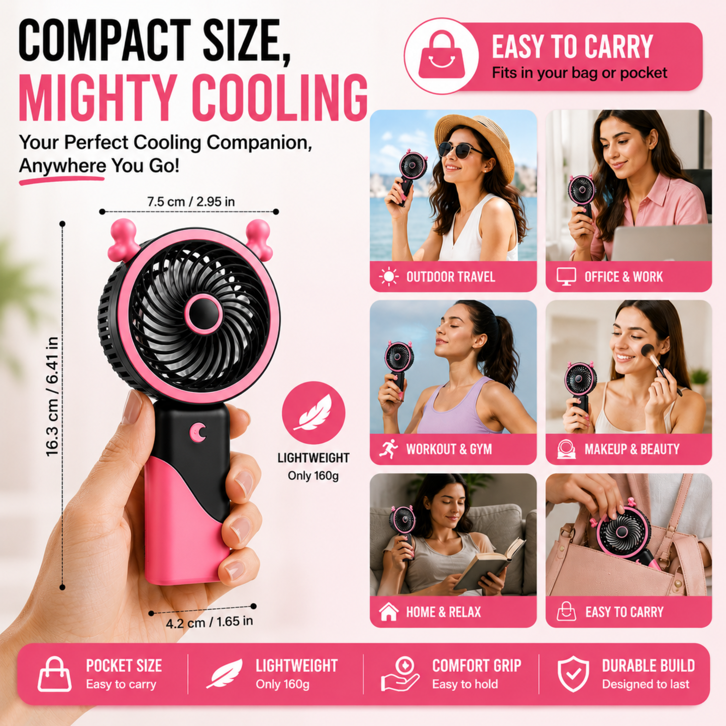 Portable Mini USB Rechargeable Fan – Dhar's Enterprise