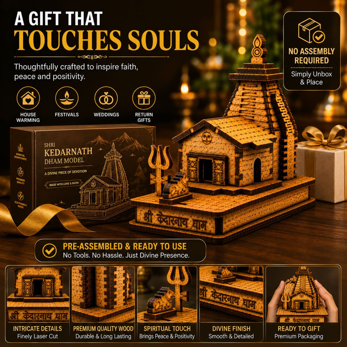 Kedarnath Temple Miniature Idol – Dhar's Enterprise