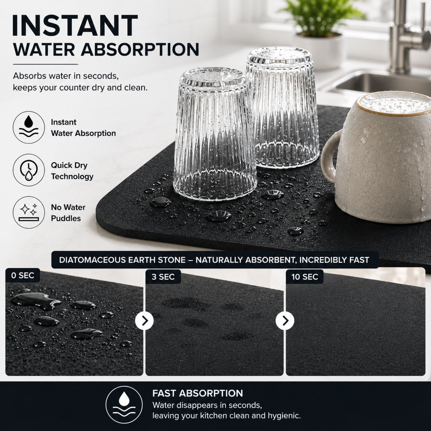 Dish Drying Mat (Large) 60x40 cm – Dhar's Enterprise