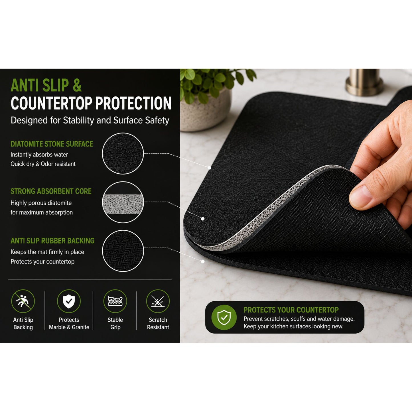 Dish Drying Mat (Large) 60x40 cm – Dhar's Enterprise