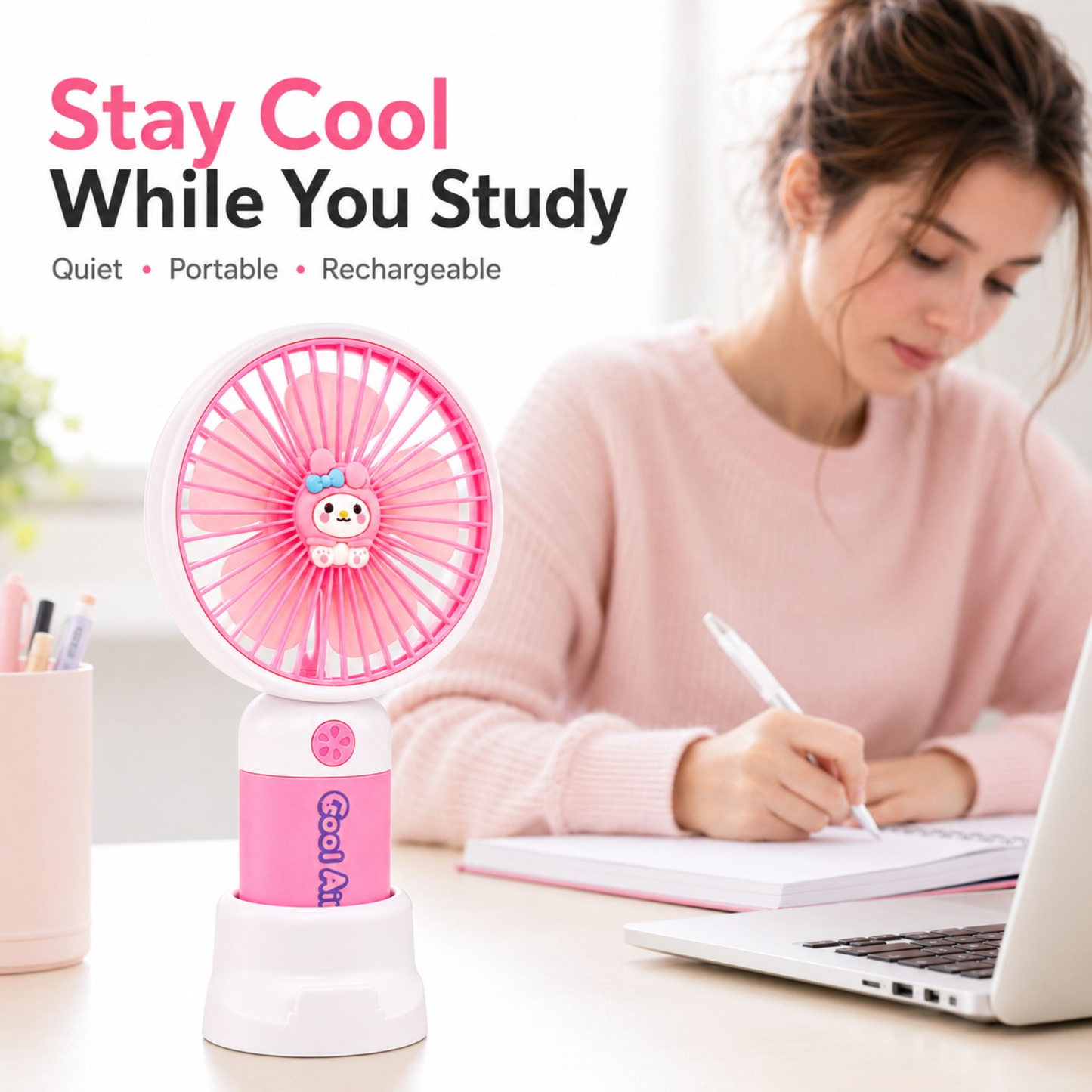 Kawaii Mini Desk Fan – Dhar's Enterprise