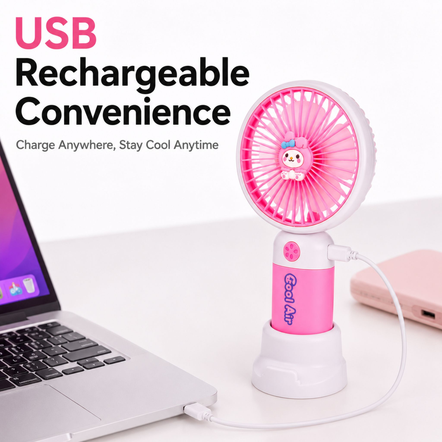 Kawaii Mini Desk Fan – Dhar's Enterprise