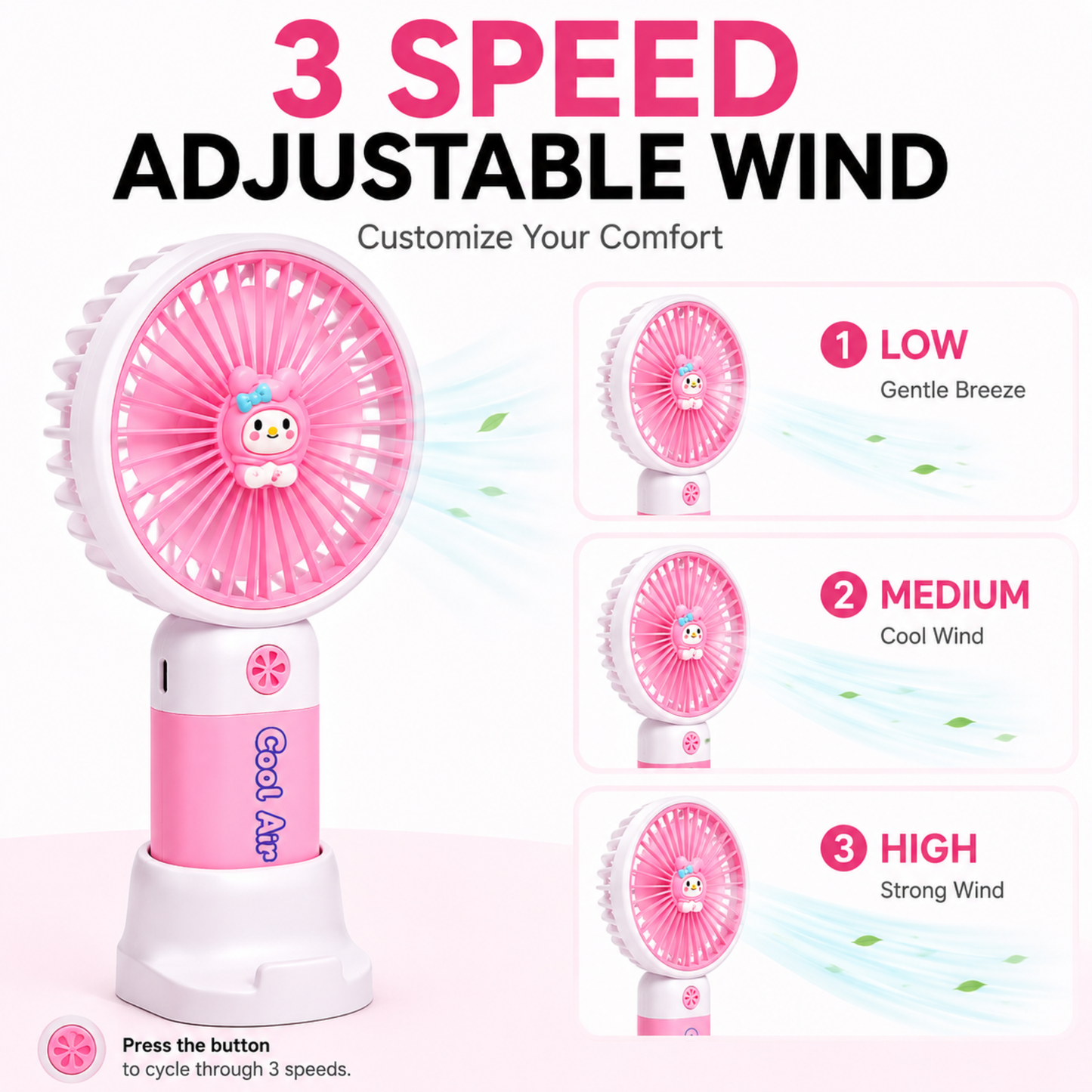 Kawaii Mini Desk Fan – Dhar's Enterprise