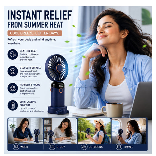 3-in-1 Foldable Fan powerful airflow feature image