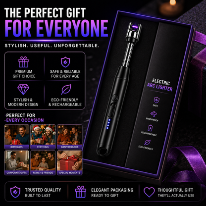 variant:Black | Rechargeable Electric Arc Lighter | Gift use image