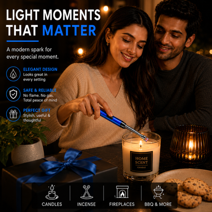 variant:Blue | Rechargeable Electric Arc Lighter | Lifestyle image